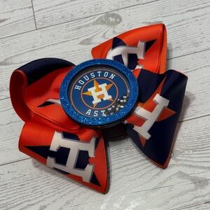 Houston Astros Orange & Blue Hair Bow 6"